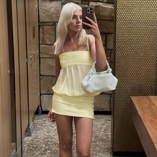 Mei off shoulder mesh bodycon miniklänning