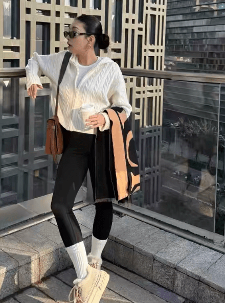 ZEYA - Melanie High Neck Zip Up Knit Cardigan