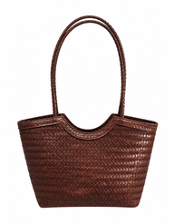Mica Woven Faux Leather Bag