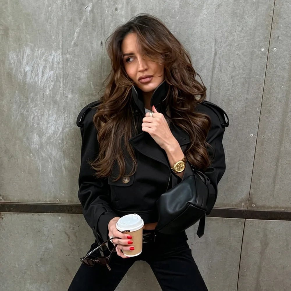ZEYA - Mila Cropped Trench Jacket