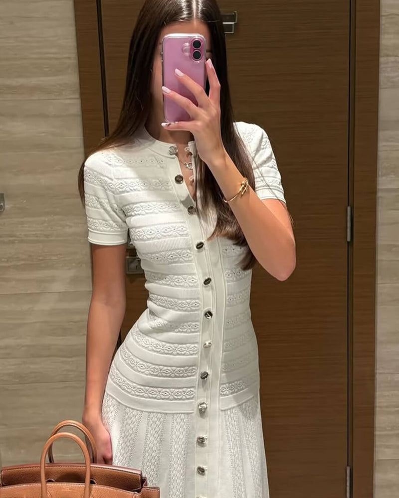 ZEYA - Milena Ribbed Knit Midi Dress