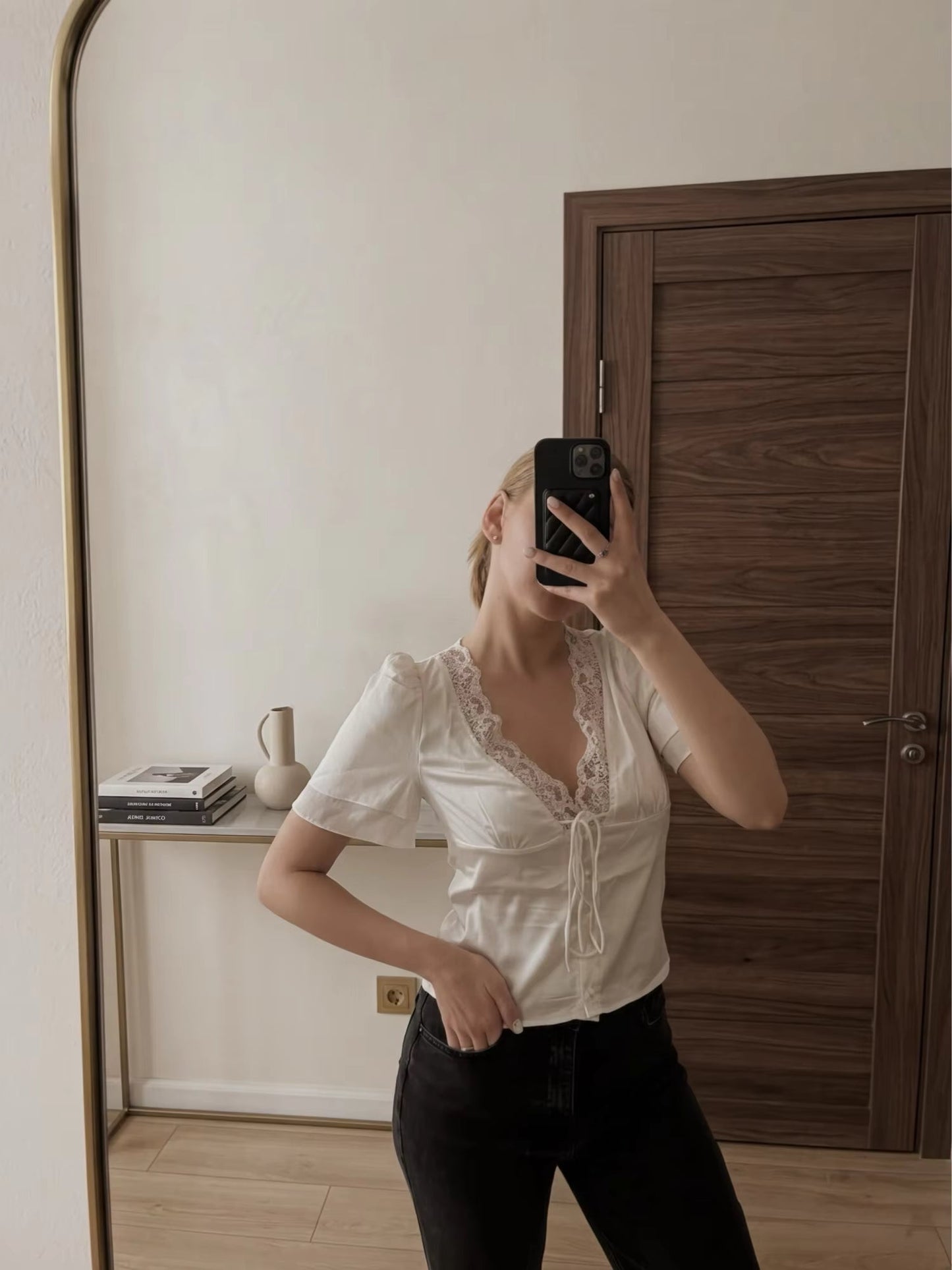 ZEYA - Mira Satin Lace Blouse