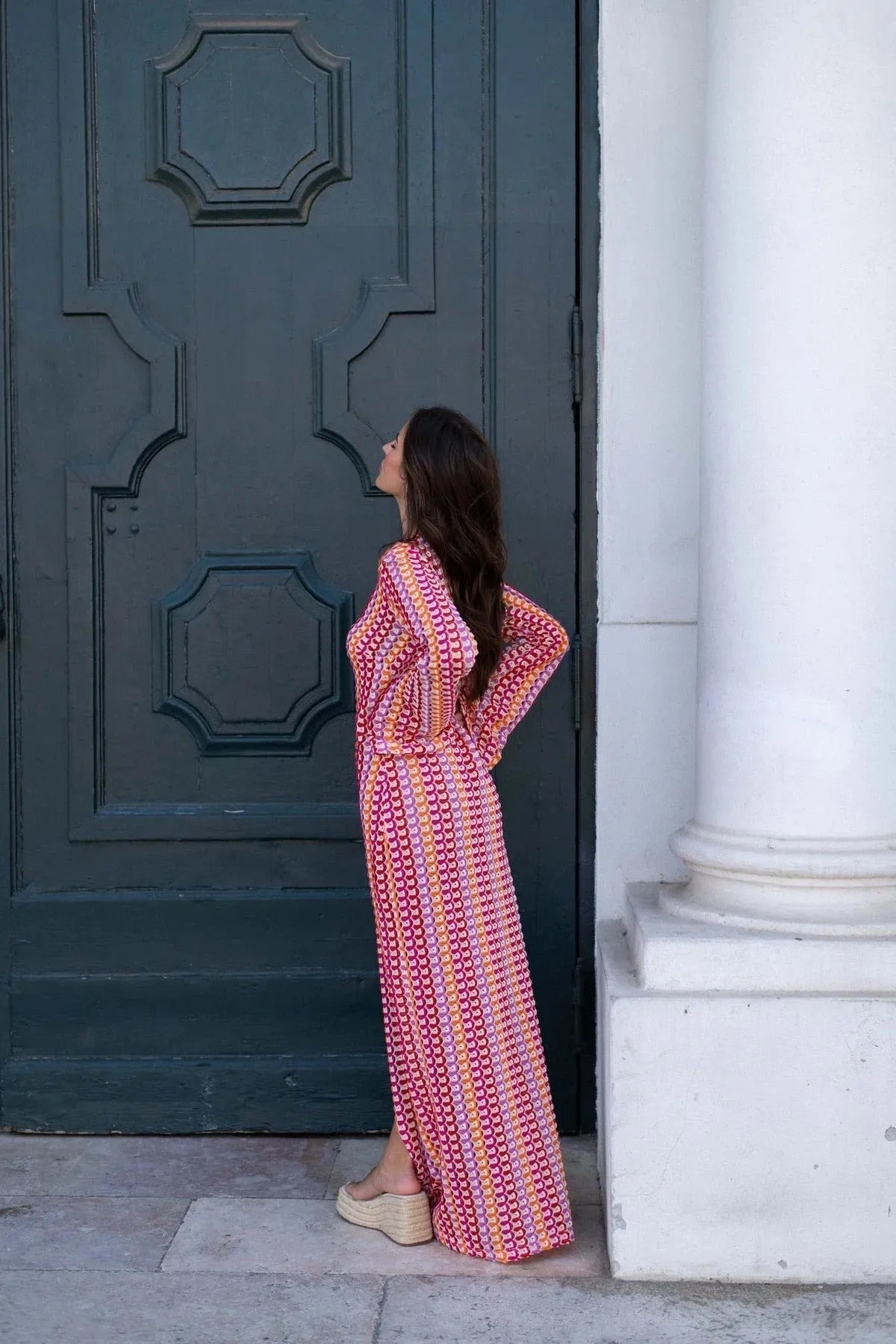 ZEYA - Miriam Crochet Stripe Maxi Dress