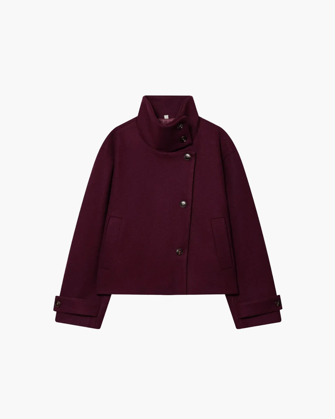 ZEYA - Monica Rose Buckle Stand Collar Coat