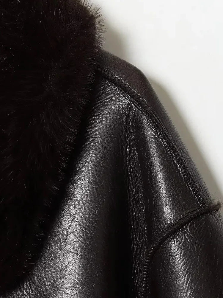 ZEYA - Naomi Reversible Faux fur Leather Jacket