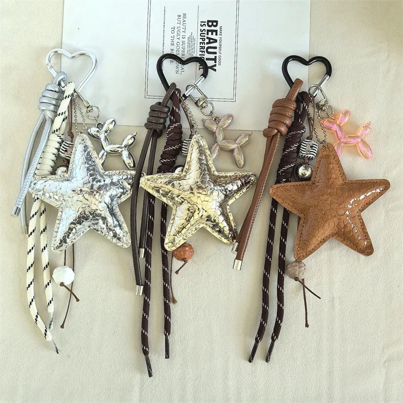 ZEYA - Nene Vegan Leather Star Keychain Pendant