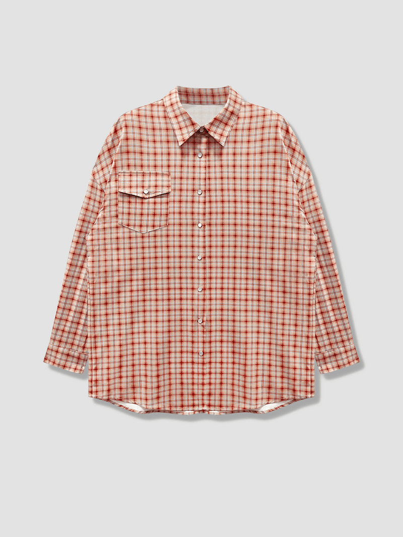 ZEYA - Olivia Oversized Plaid Shirt Blouse