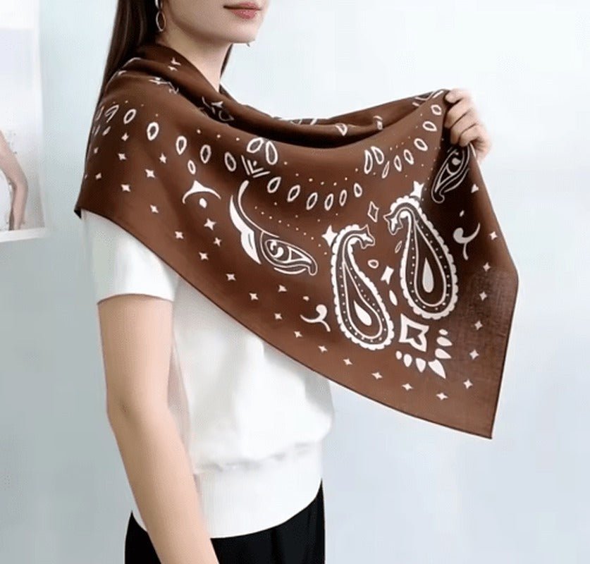 ZEYA - Reese Paisley Knitted Bandana Scarf