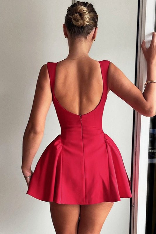 ZEYA - Rina Ruffled Backless Mini Dress