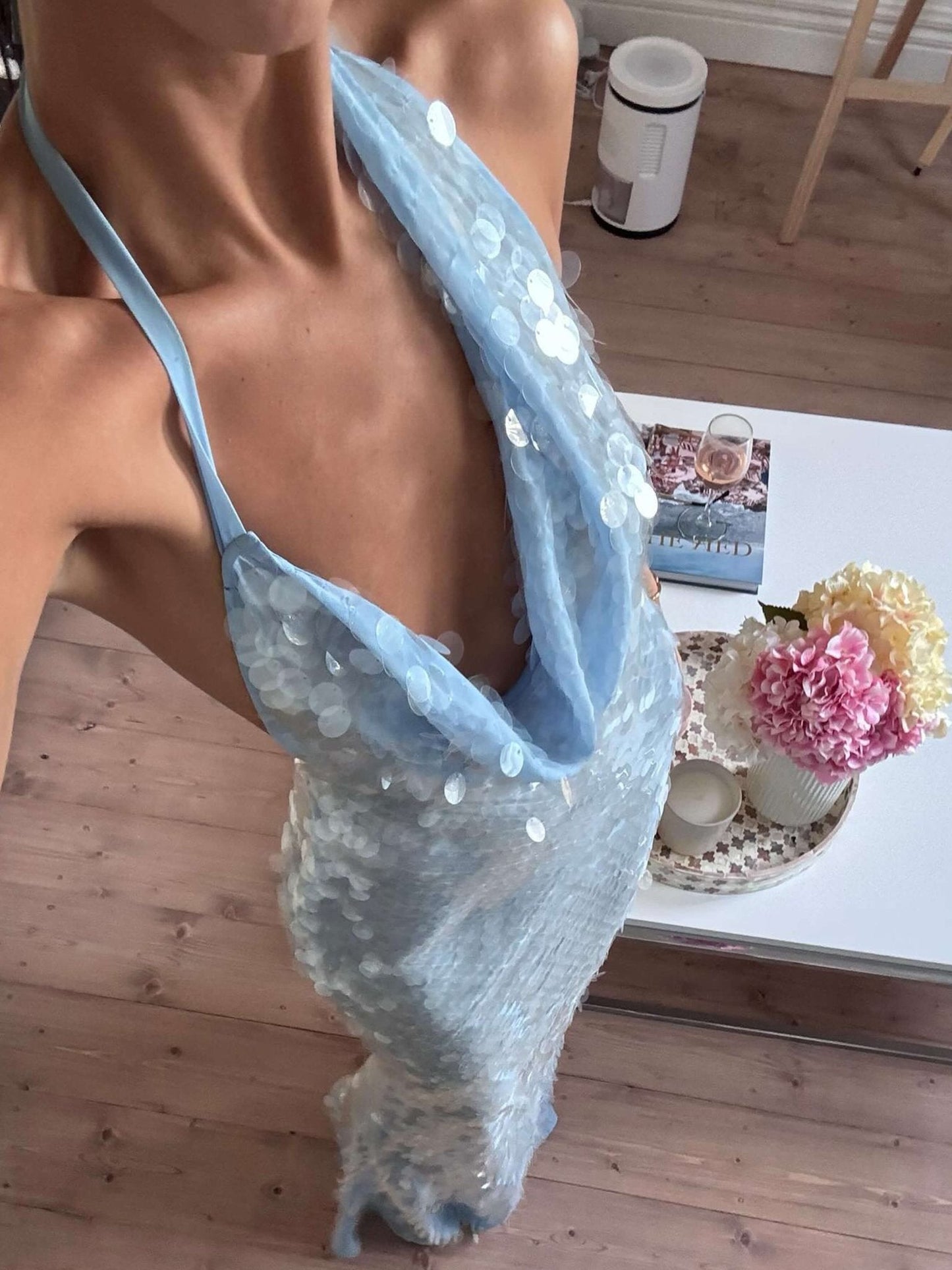 ZEYA - Rosy Sequin Maxi Dress