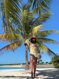 Sara raffia bucket-hatt