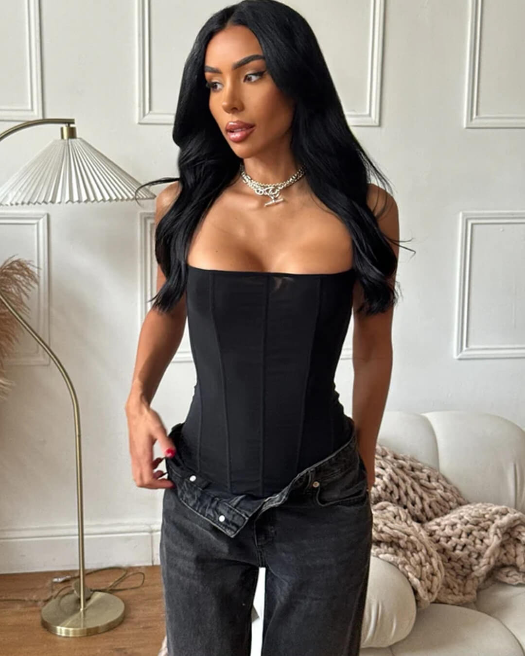 ZEYA - Simone Satin Corset Top