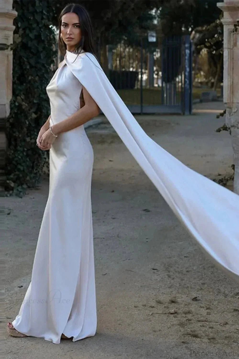 ZEYA - Sophia Elegant Satin Halter Dress