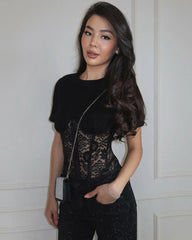 Suzette spetskorsett topp
