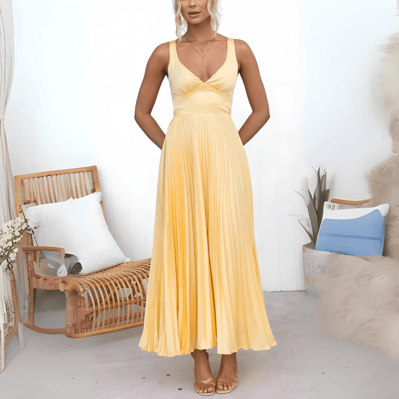ZEYA - Yelena Flowing Pleated Maxi Dress
