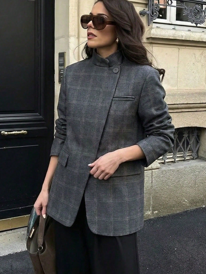 Melanie Rutig Blazer med Ståkrage